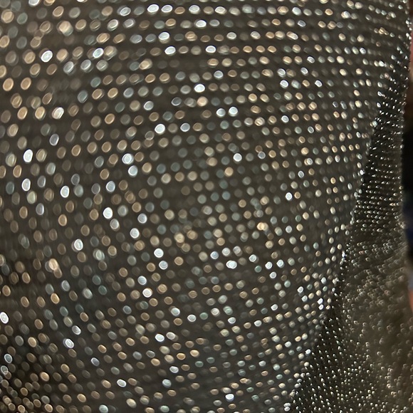 Princess Polly Silver Black Dress 4 - Picture 6 of 6